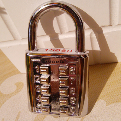 批發十位按鍵五位碼掛鎖與密碼鎖，噴漆或電鍍可選——義烏市長浩工藝鎖具廠CR-602箱包掛鎖詳情