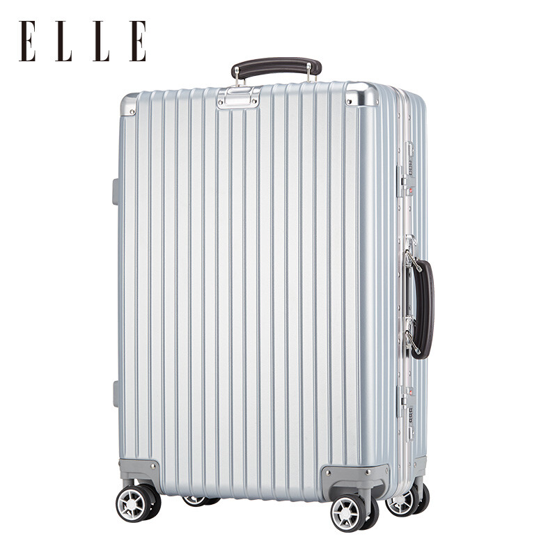 ELLE玫瑰金鋁框拉桿箱——旅行中的優雅伴侶